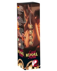 Liebeskugeln, 4 Kugeln, 116 g, Ø 3 cm, Gold, ABS